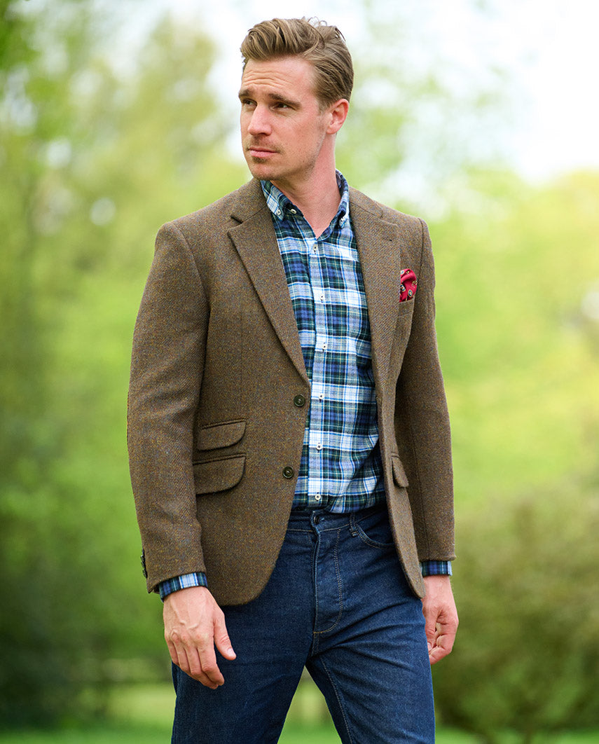 Harris Tweed jacket ''London'' in Tweed Shadow