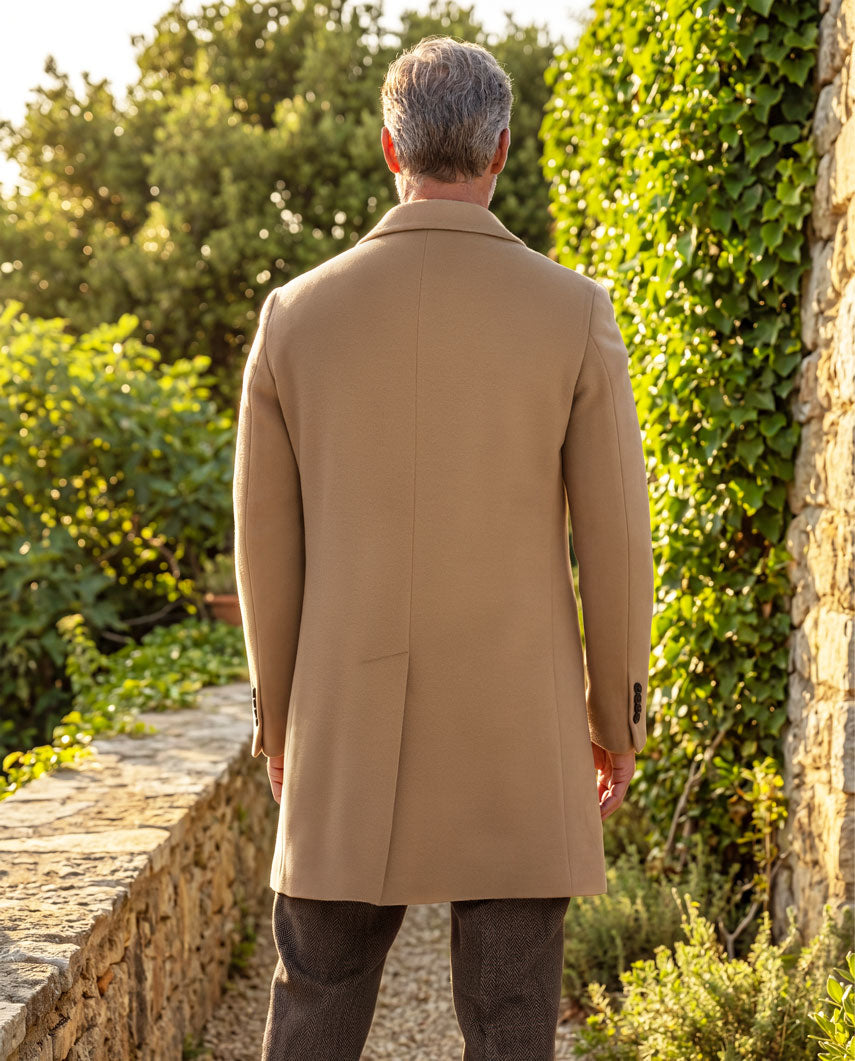 Men's Coat "Howard" in camel made of wool-cashmere blend