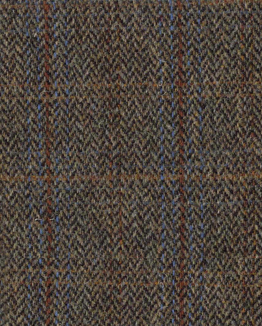 Harris Tweed Weste "Tailor" in green-blue herringbone