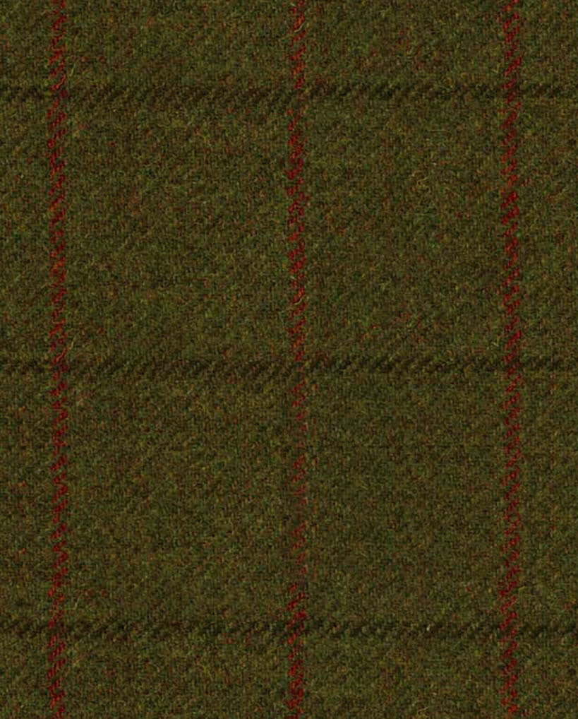 Tailor - Harris Tweed Weste mit Seidenrücken in "Green Overcheck"