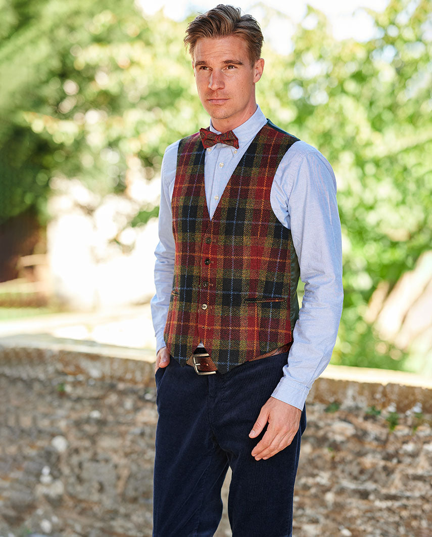 Tailor – chice Weste aus original Harris Tweed in Check of Island