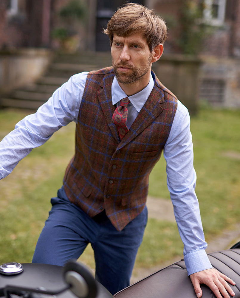 Harris Tweed Weste ''Tailor'' in Lord's Overcheck