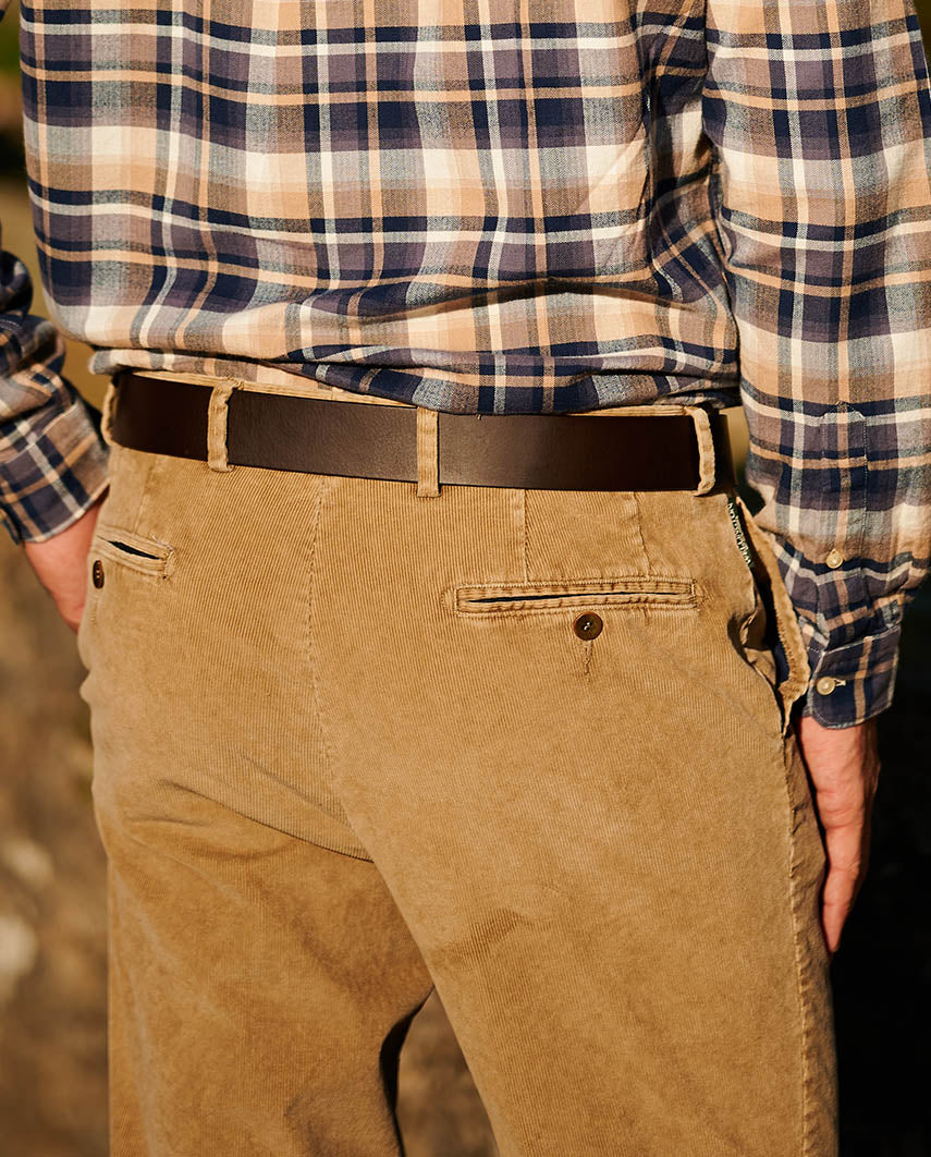 Herren Cordhose ”Mr. Bradley” mit höchstem Tragekomfort in beige