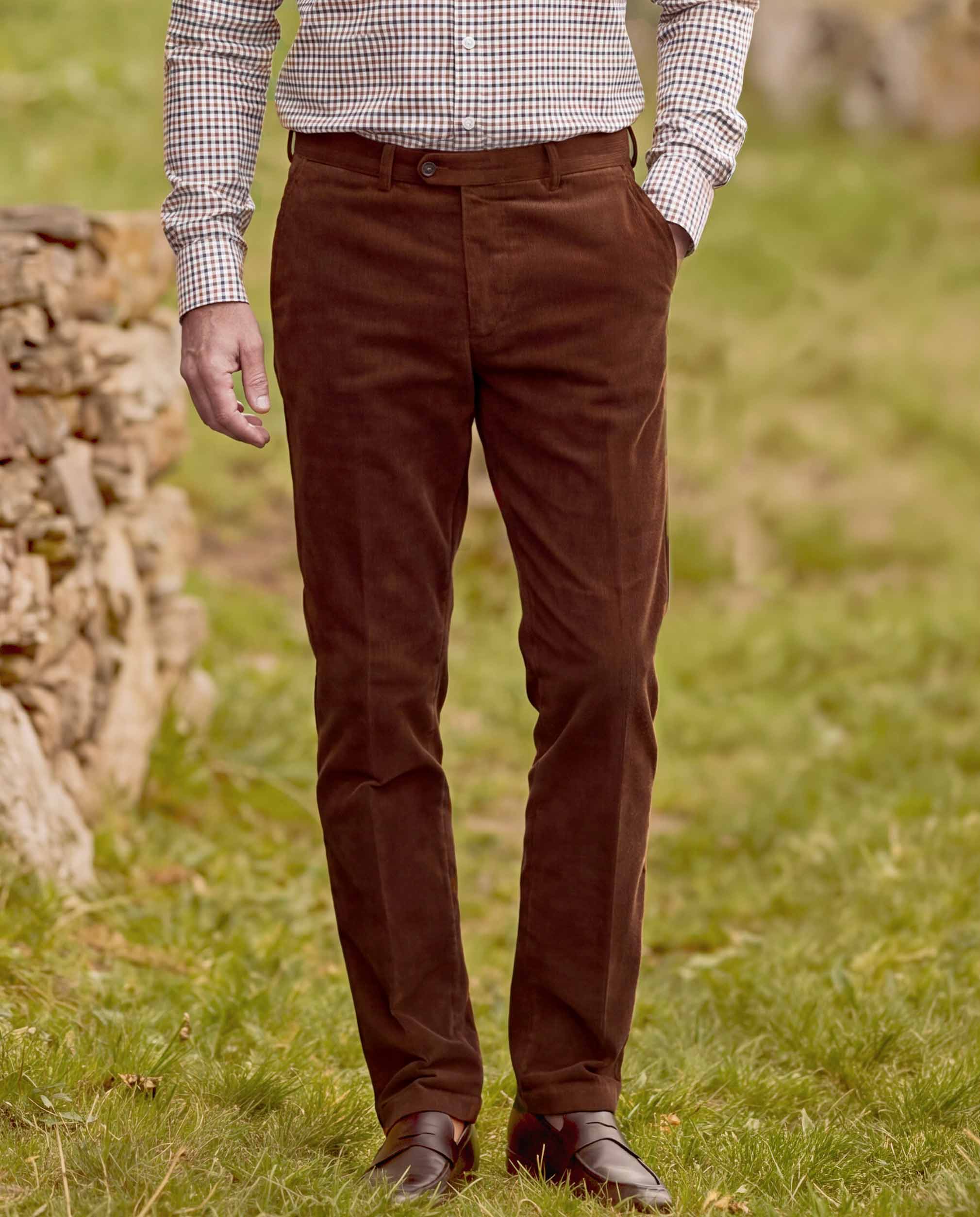 Herren Genua Cordhose ''Mr. Bradley'' in braun