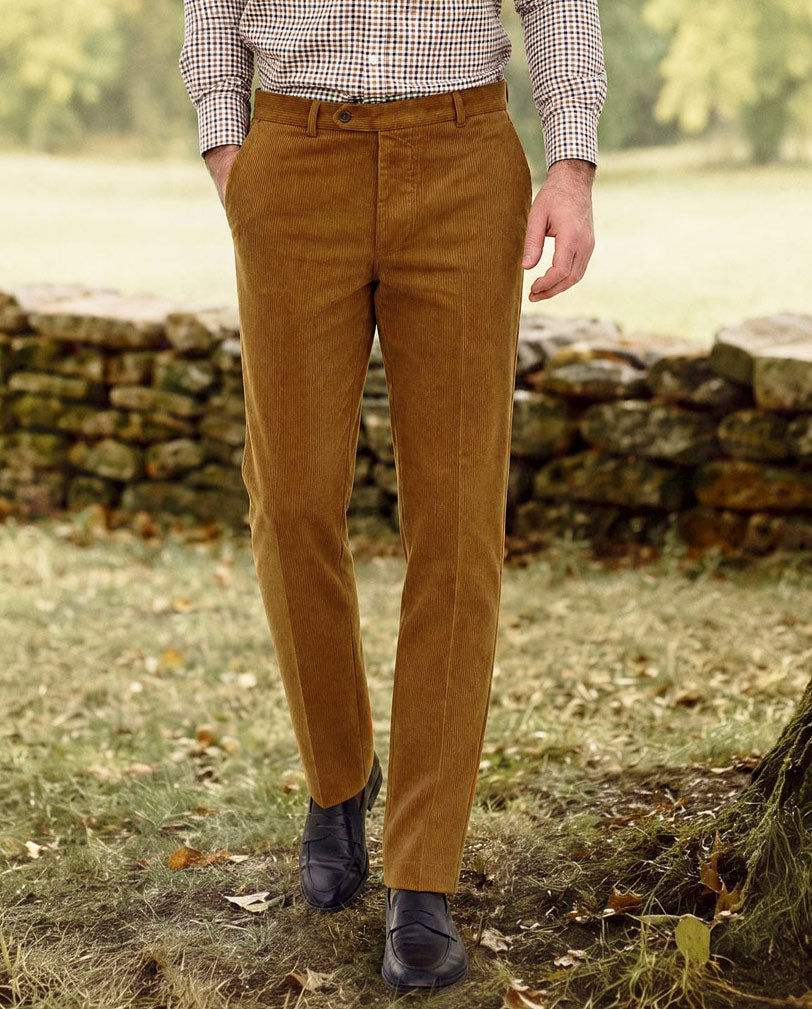 Herren Genua Cordhose ''Mr. Bradley'' in messing