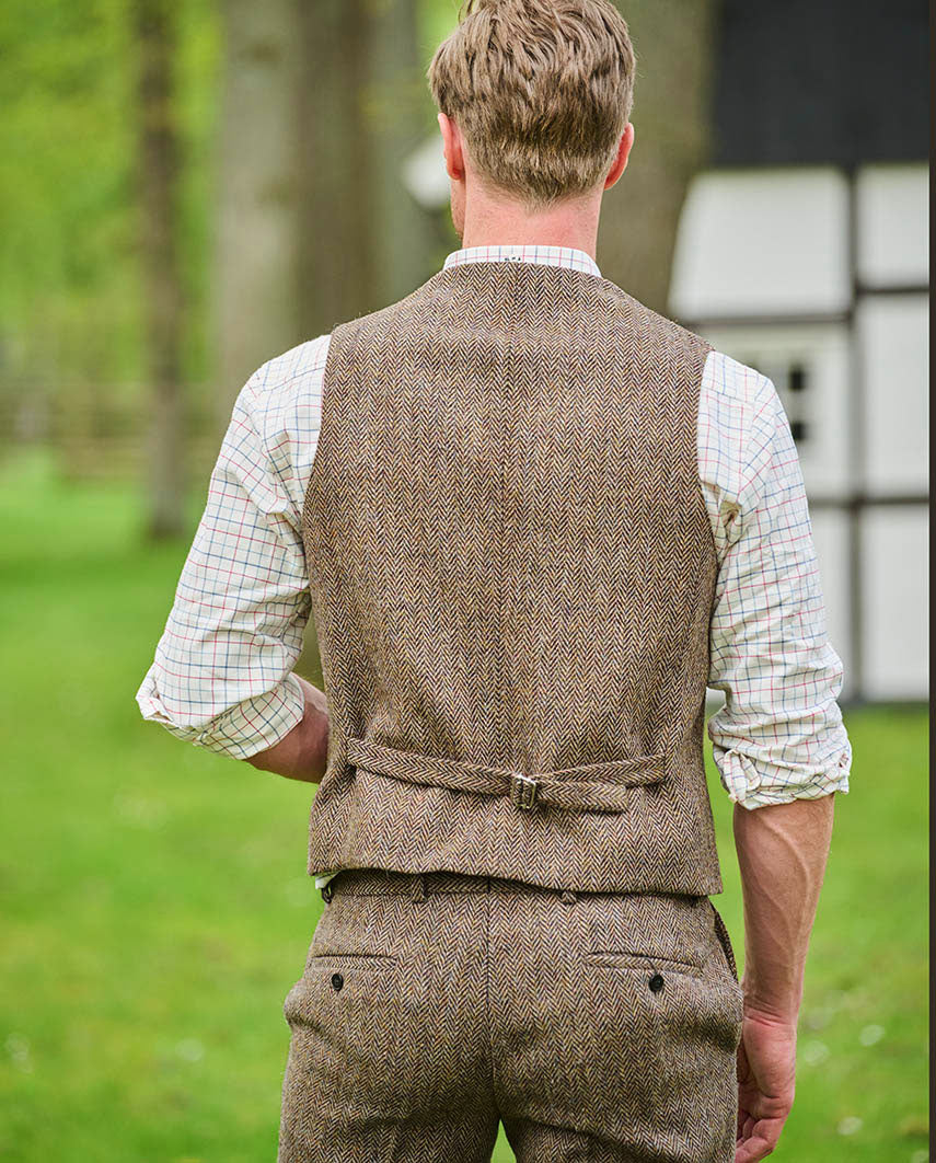 Harris Tweed Weste ''Wales'' in country herringbone