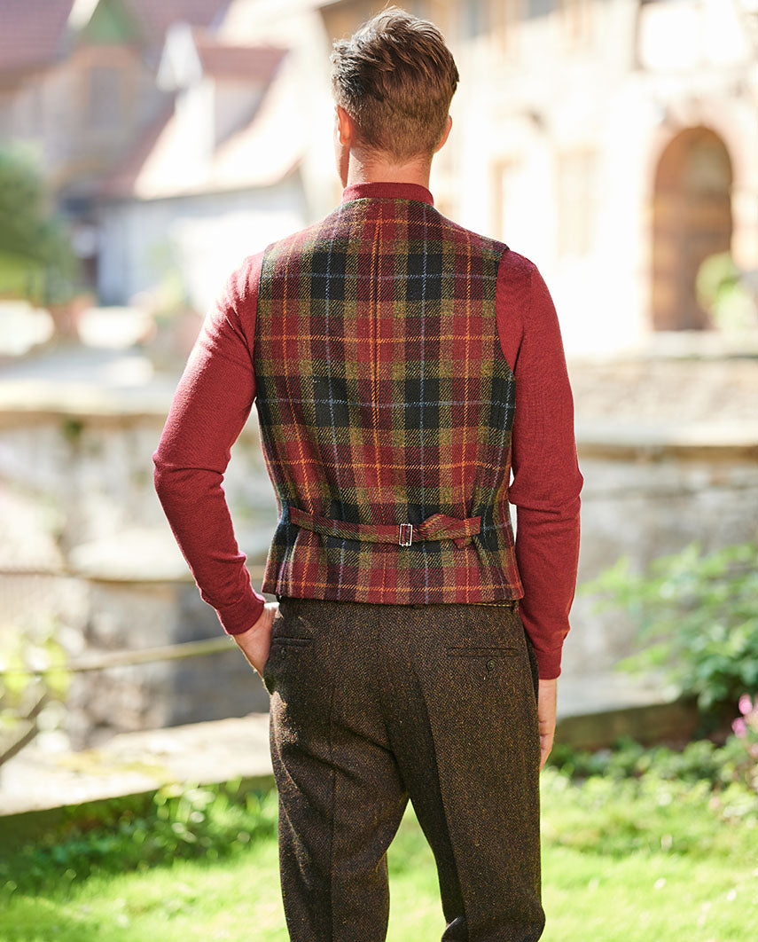 Harris Tweed Weste "Wales" in "Check of Island"