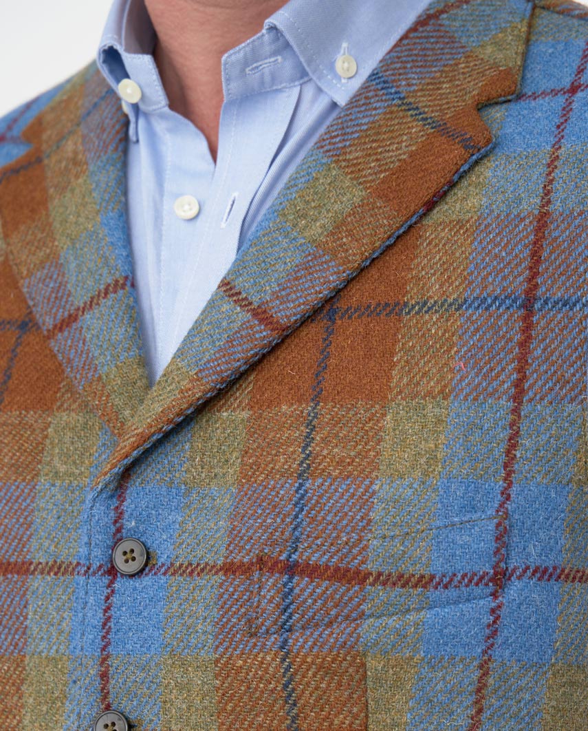 Harris Tweed Weste "Wales" in Gold Tartan