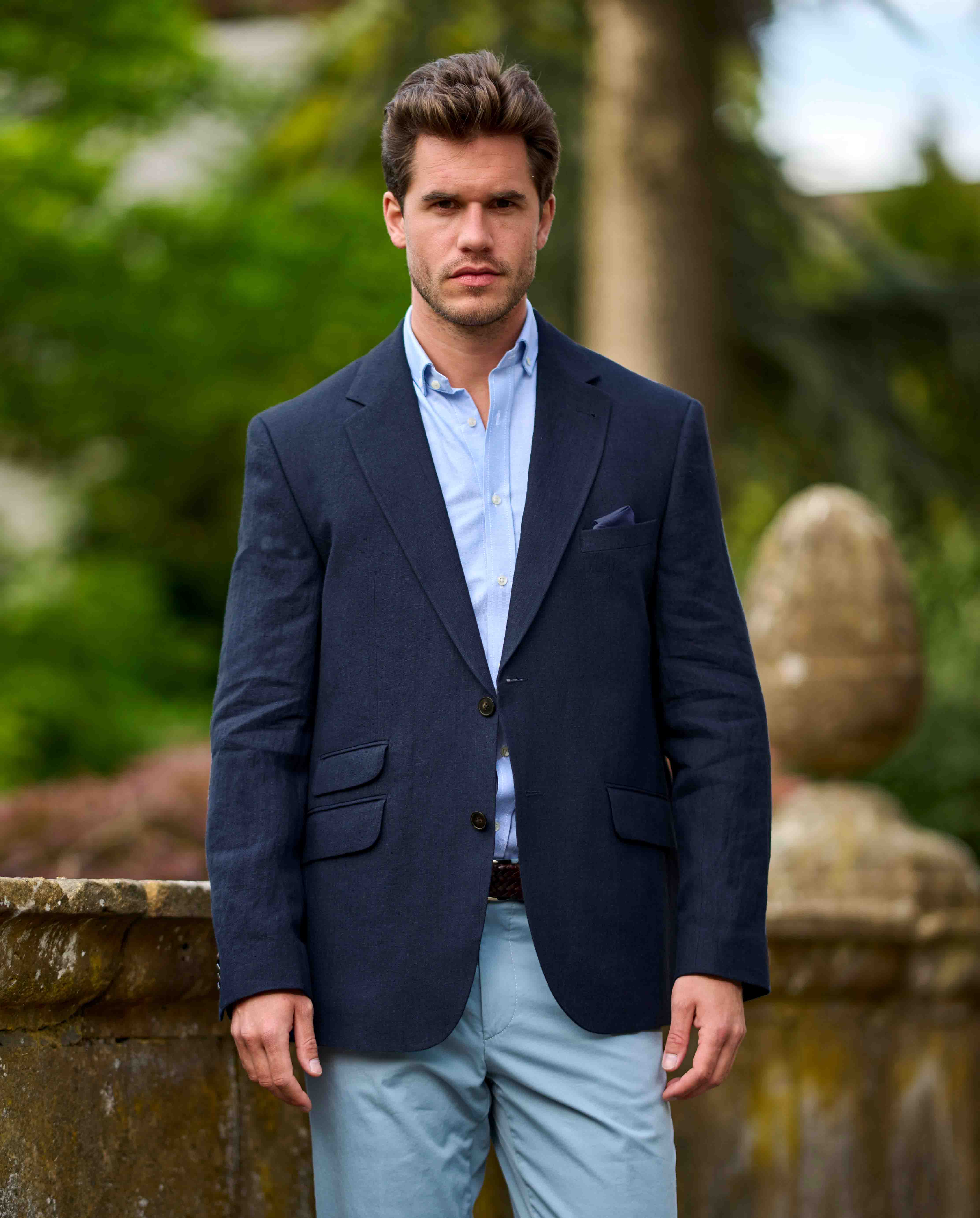 Herren Leinen Sakko ''London'' in navy