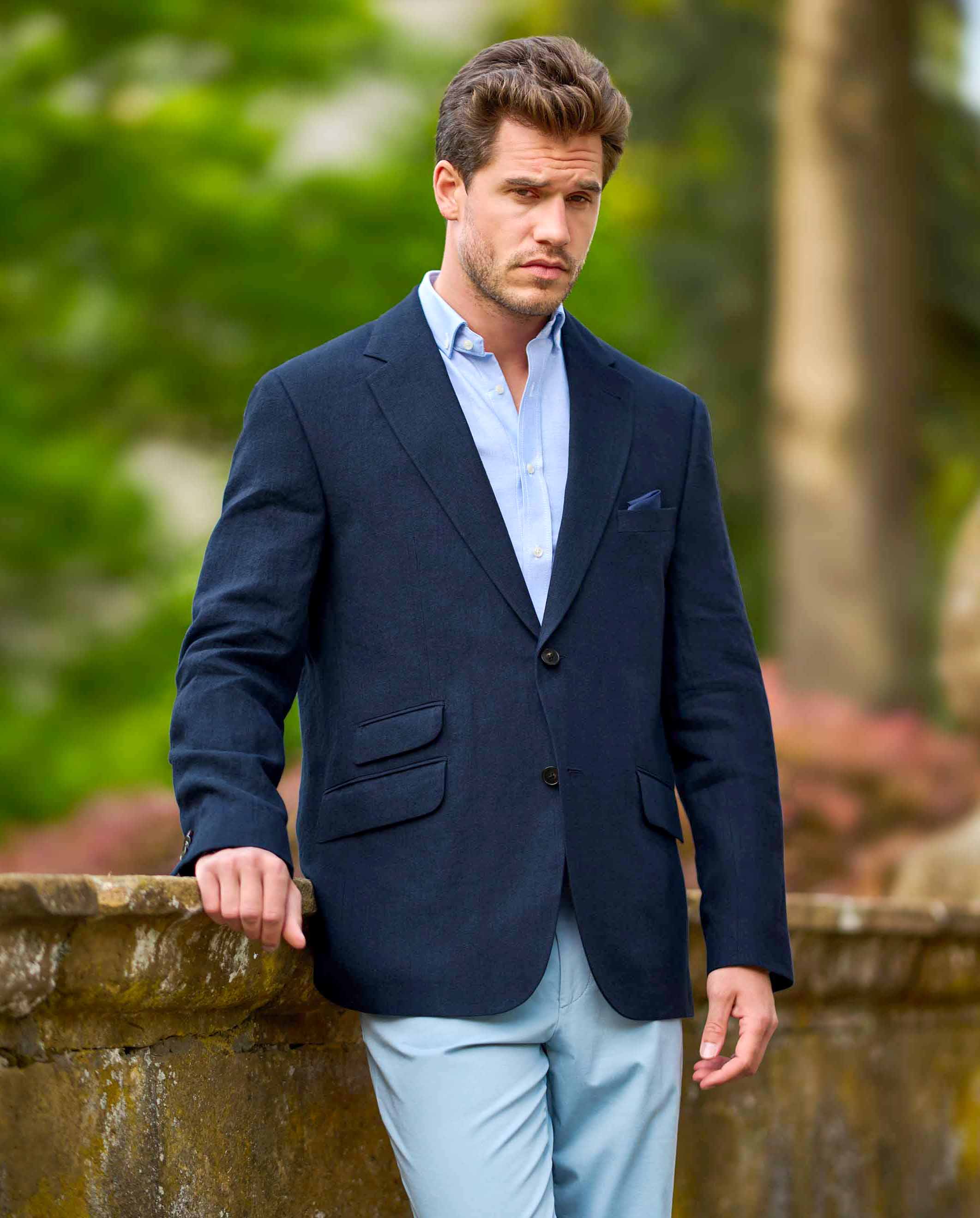 Herren Leinen Sakko ''London'' in navy