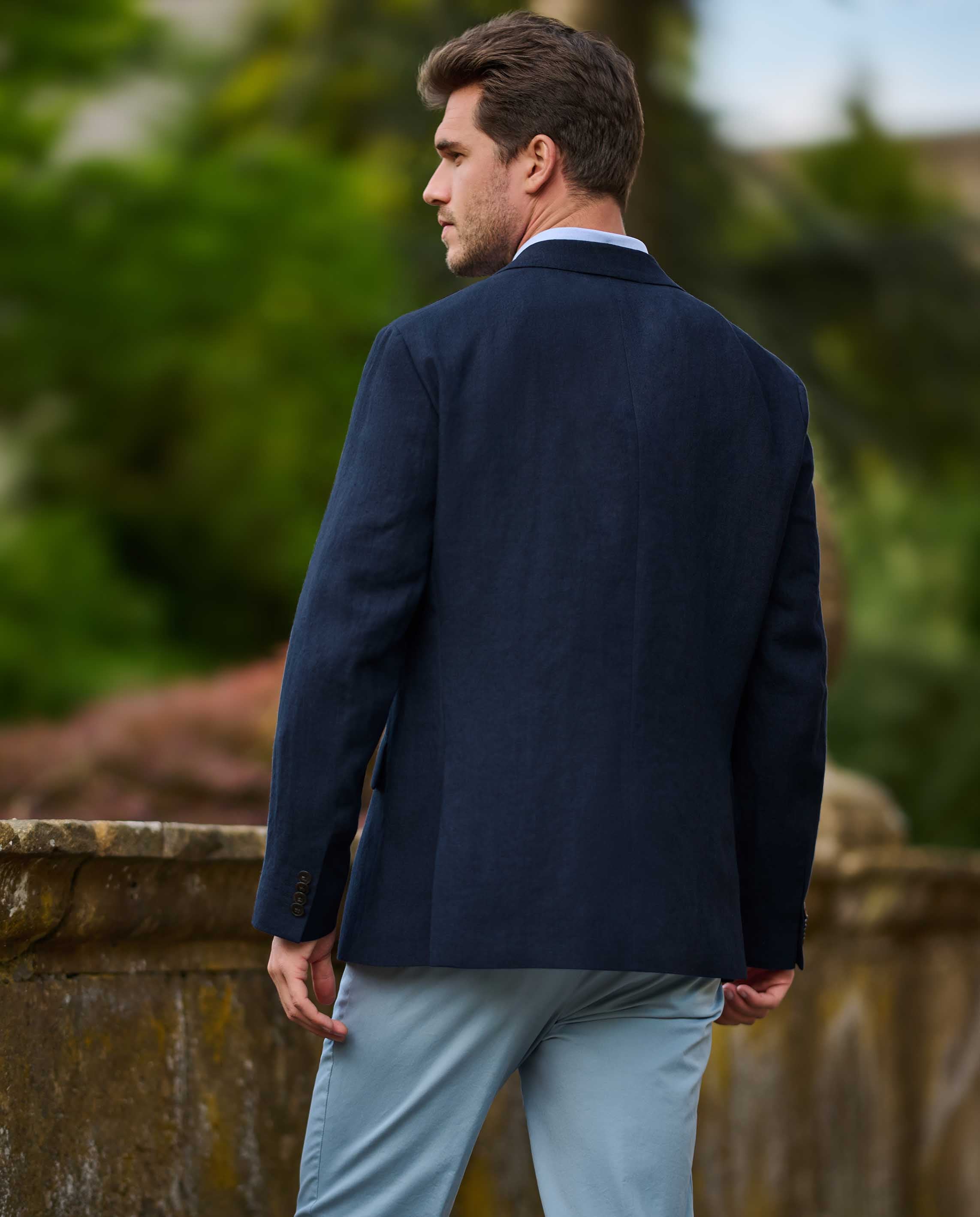 Herren Leinen Sakko ''London'' in navy