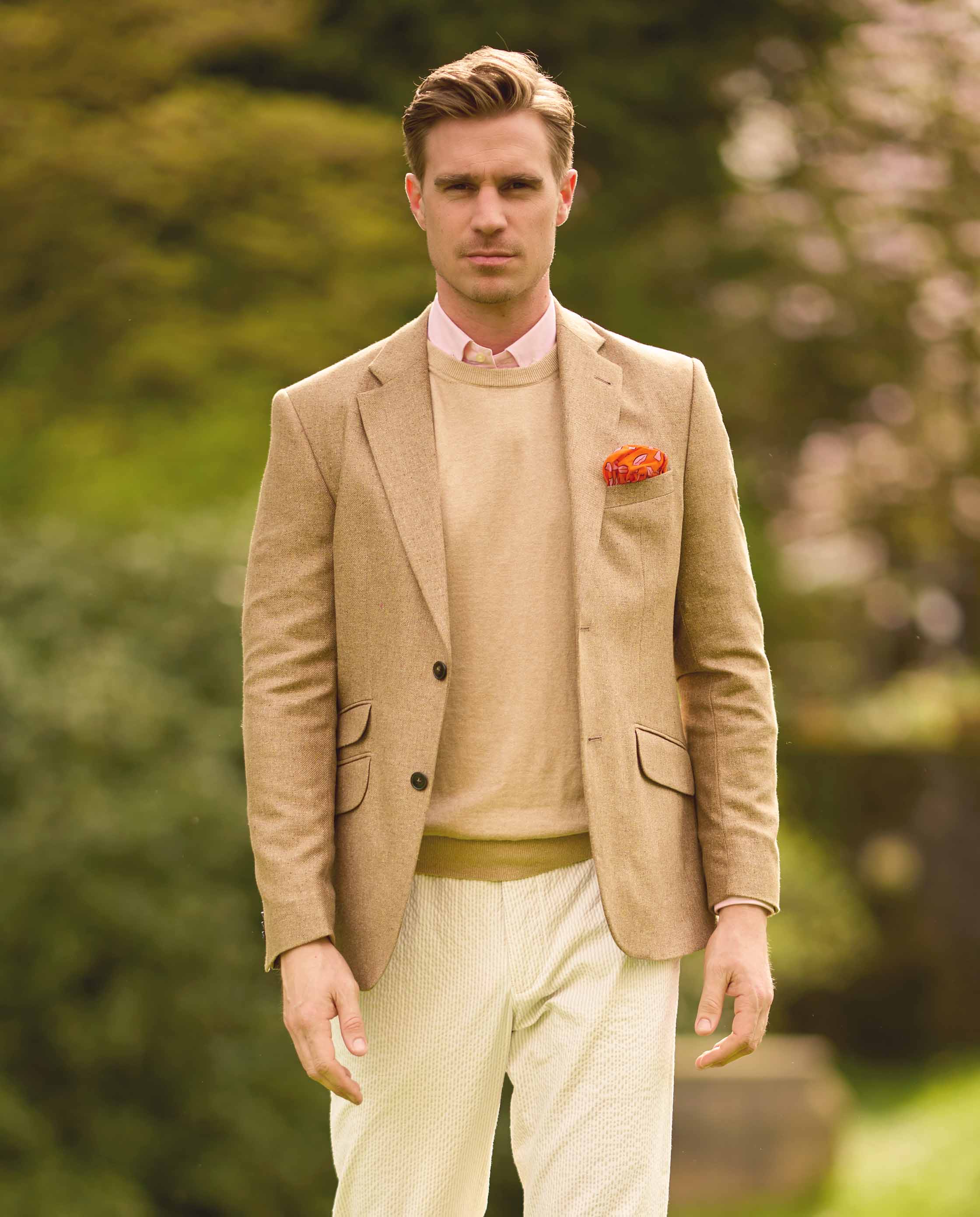 Summer jacket ''London'' made of silk in sand