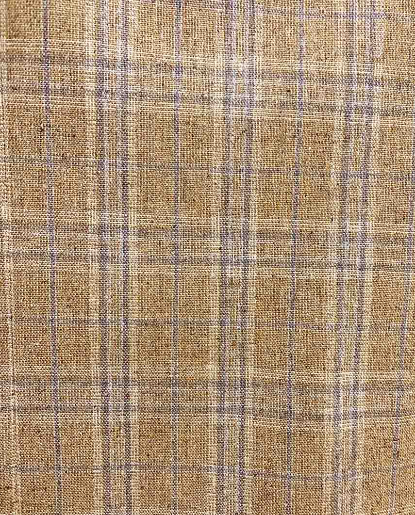 Sommerweste "Wales" im beige-blauem Glencheck aus Seide