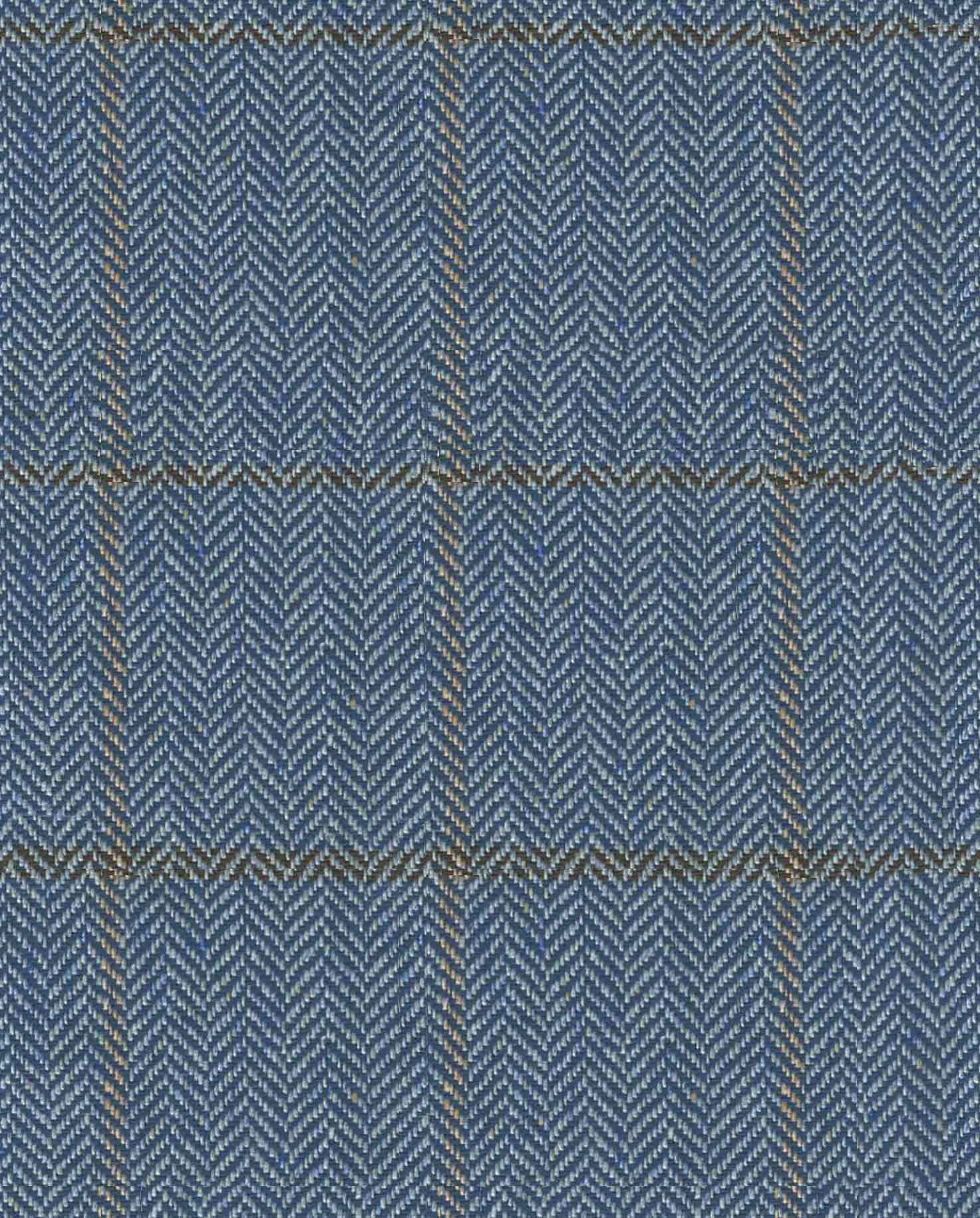 Sommerweste ''Wales'' aus reiner Seide in light blue check