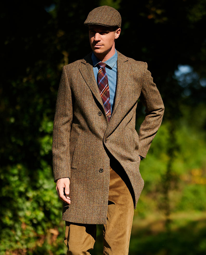 Harris Tweed Blazermantel “Barney” für Herren in evergreen