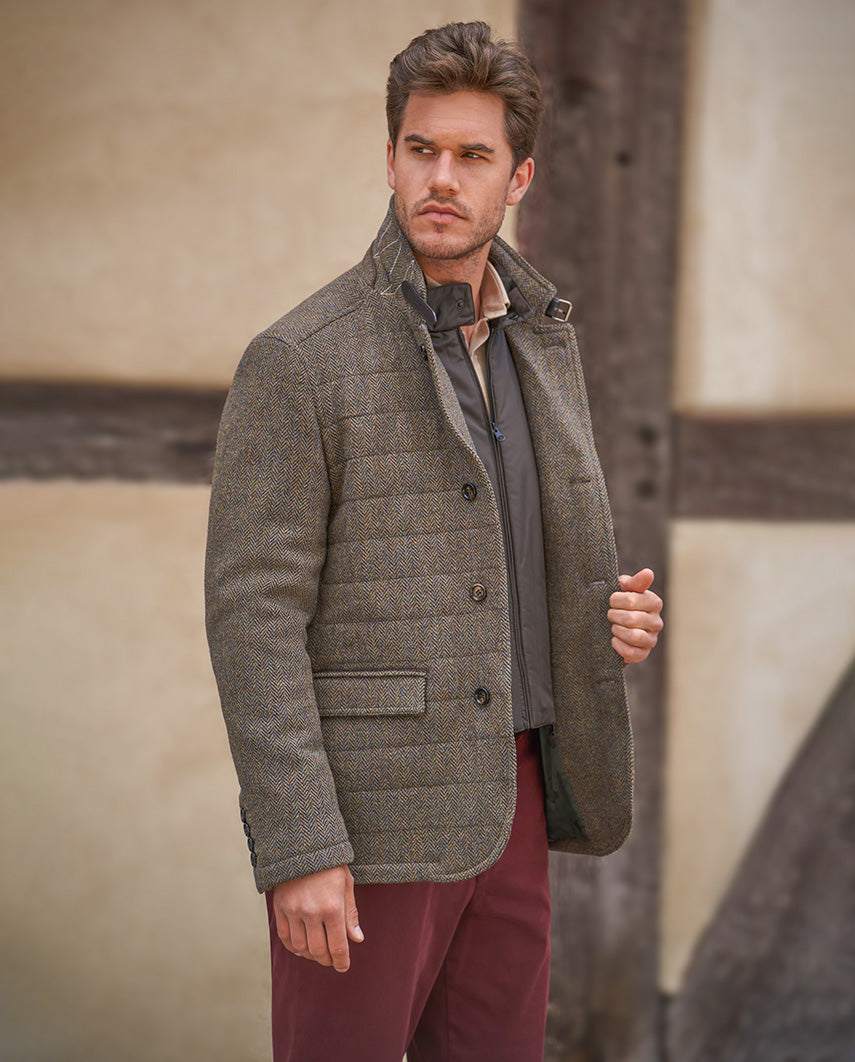 Herren Tweed Jacke ''Austria'' Jacke in green Hill Tweed