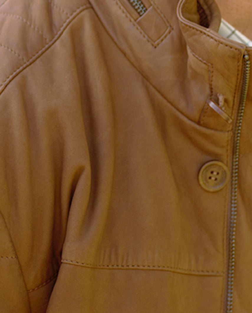 Men's leather jacket ''Goodfield'' made of lamb nubuck