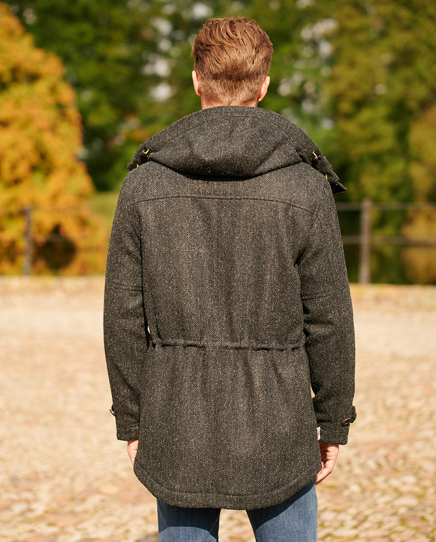 Harris Tweed Parka "Finsbay" in charcoal