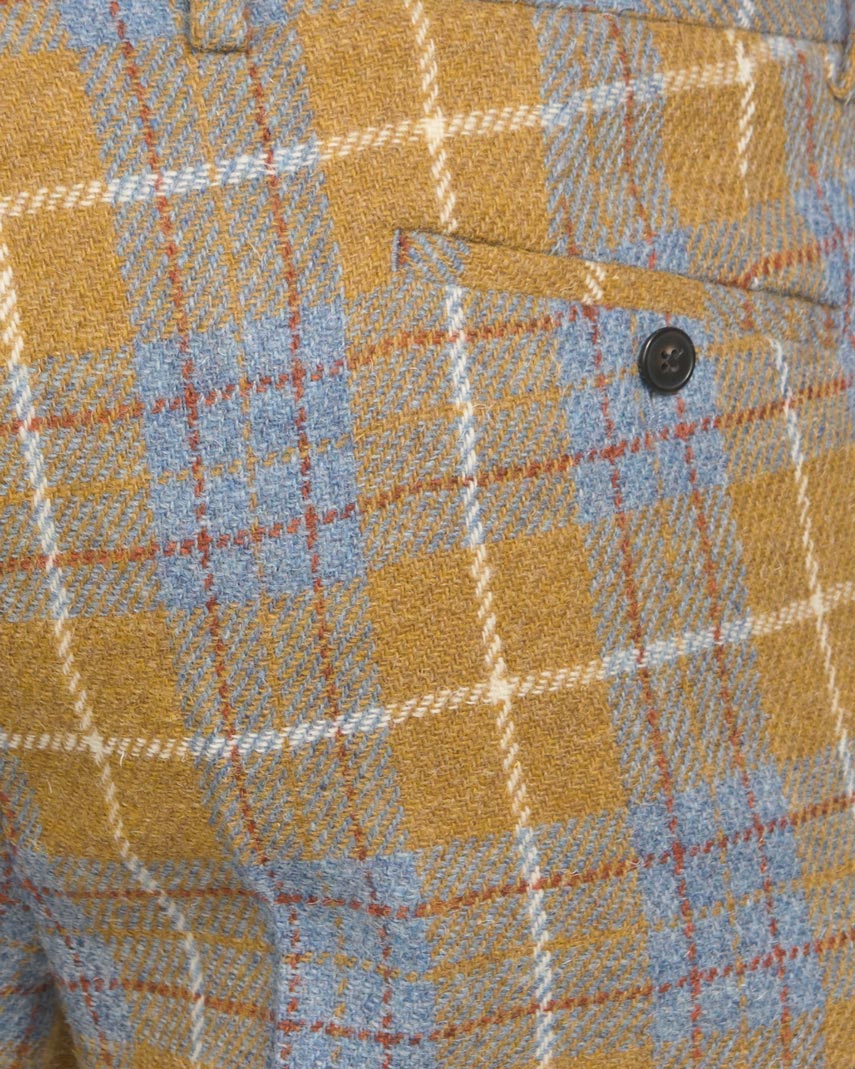 Harris Tweed Hose ''Mr. Miller " in amber check
