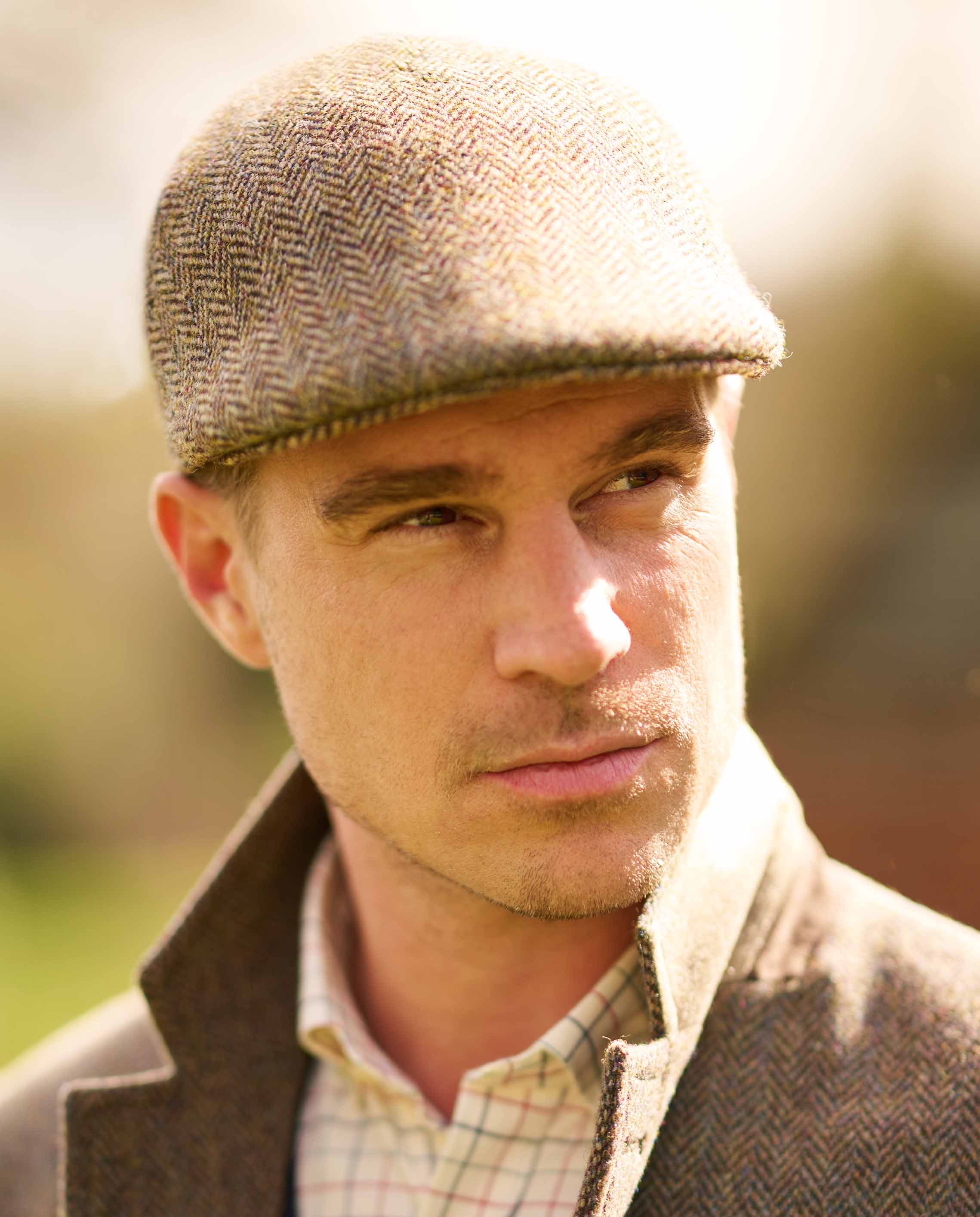 Harris Tweed Mütze "Henry Cap" in country herringbone