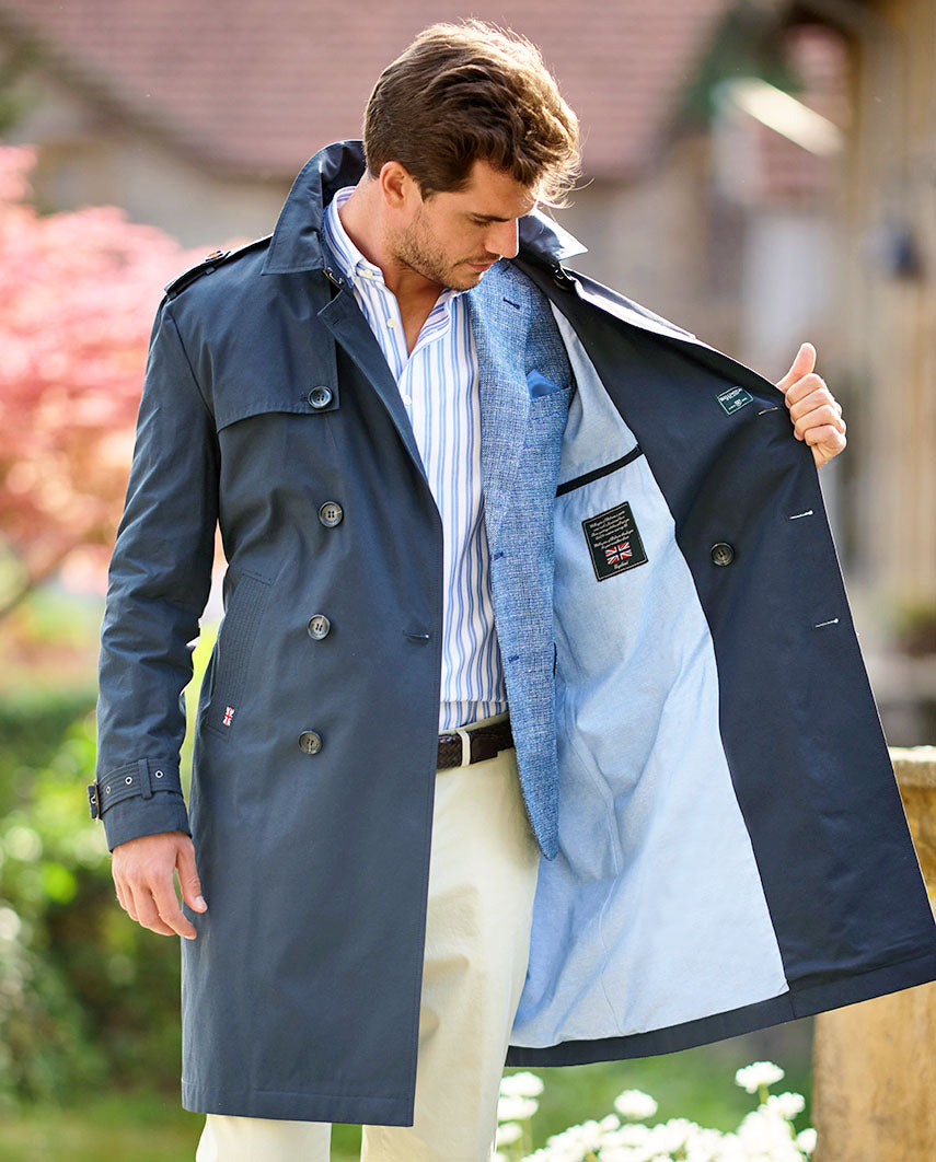 Men's trench coat "Chelsea" in navy