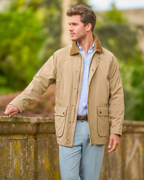 Lightweight men's country jacket ''Glenfield II'' in sand