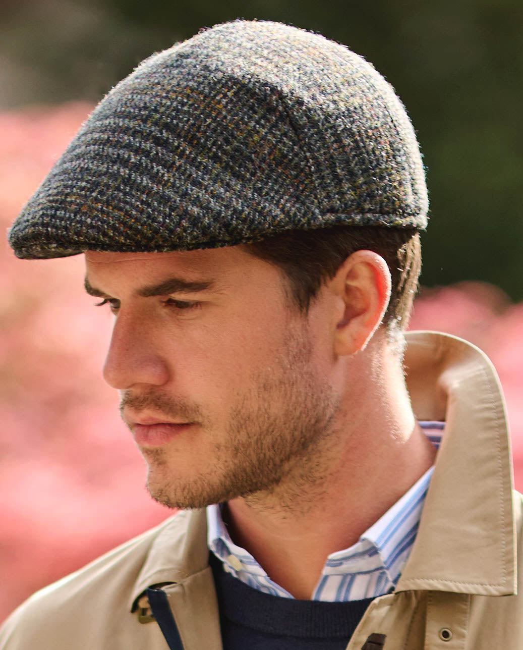 Schiebermütze "Henry Cap" aus original Harris Tweed in "Check Tweed"