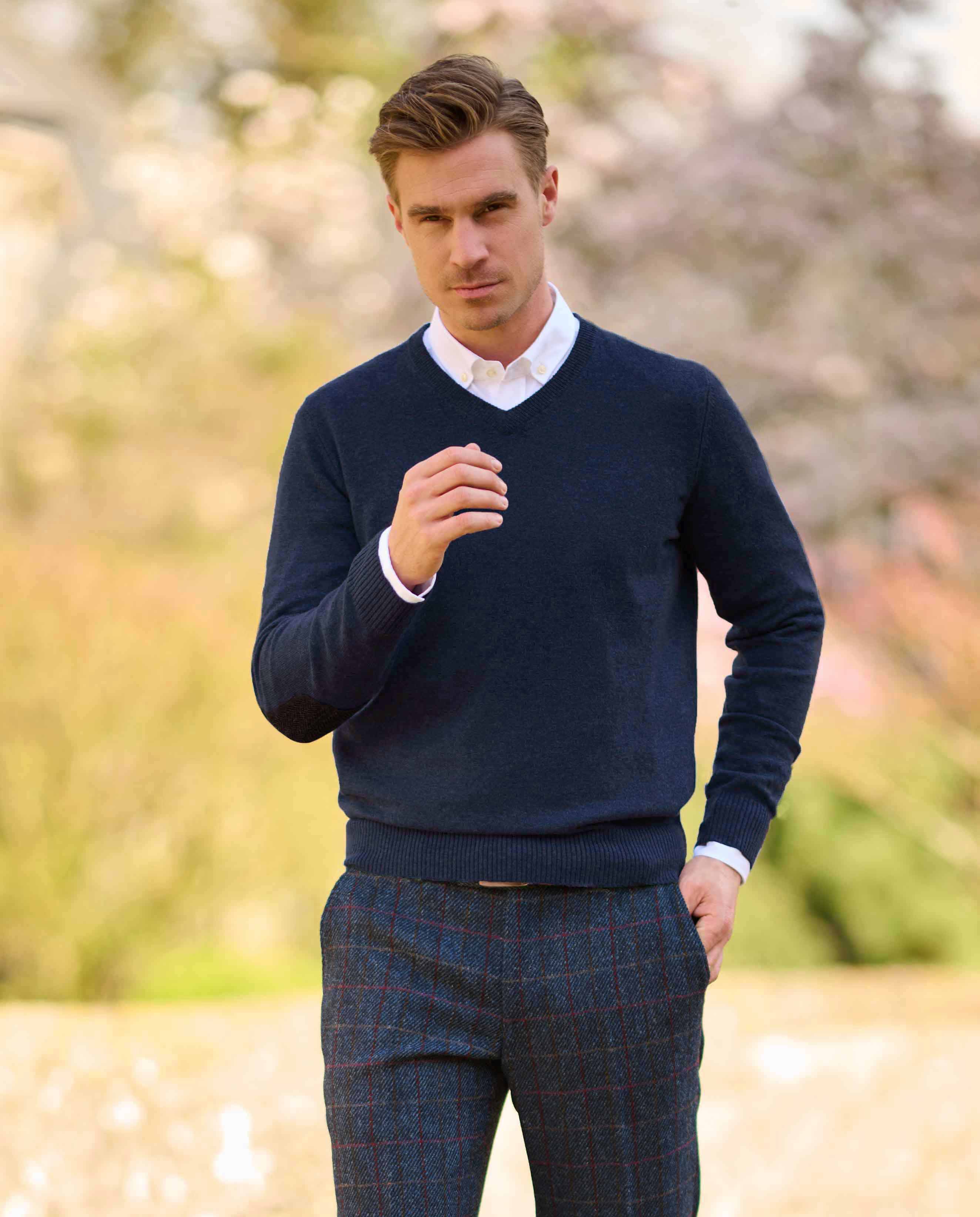Merino sweater ''Jack'' in navy