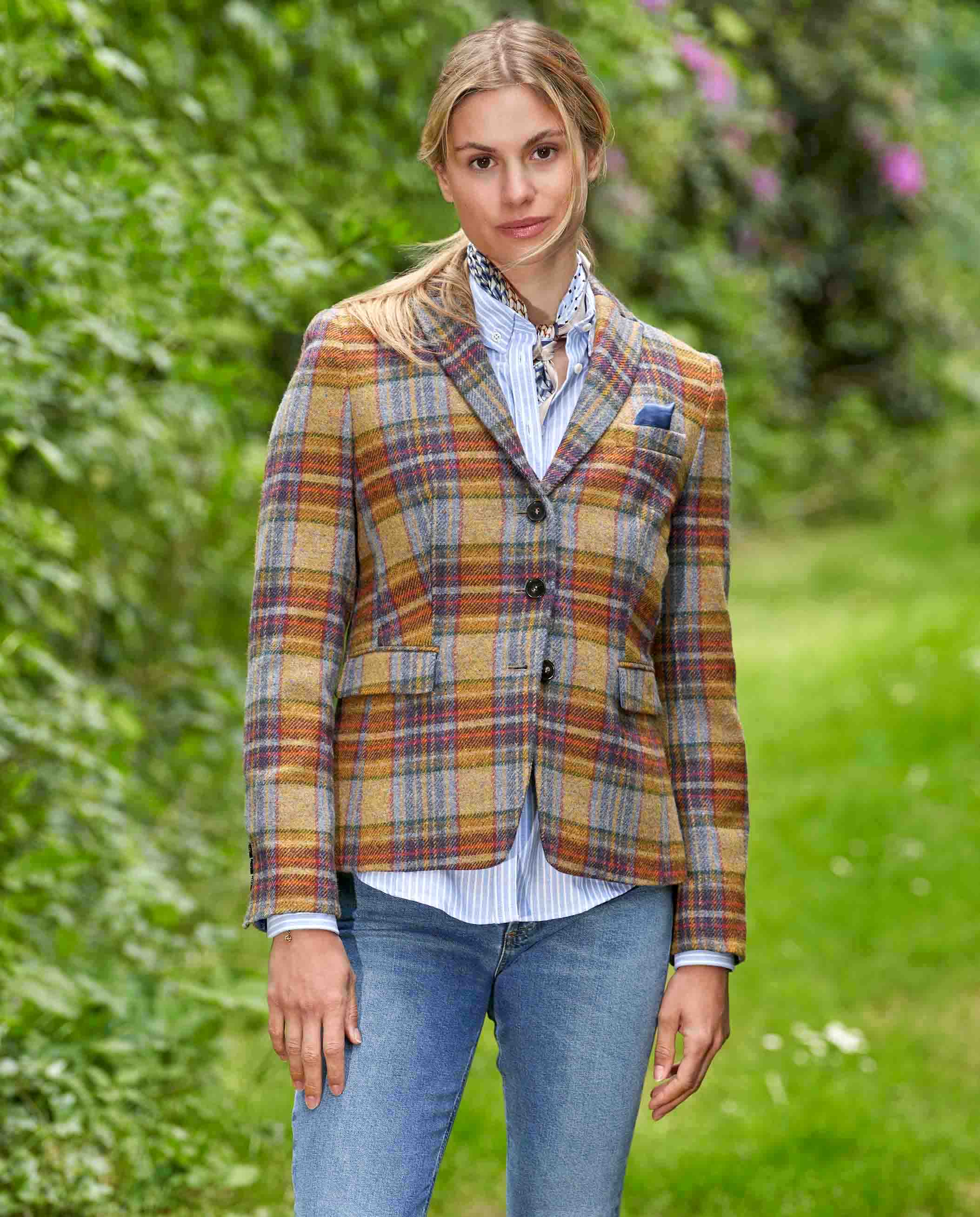 Magee Damen-Tweed Blazer ''Ladiesclub'' im Multicolor Check
