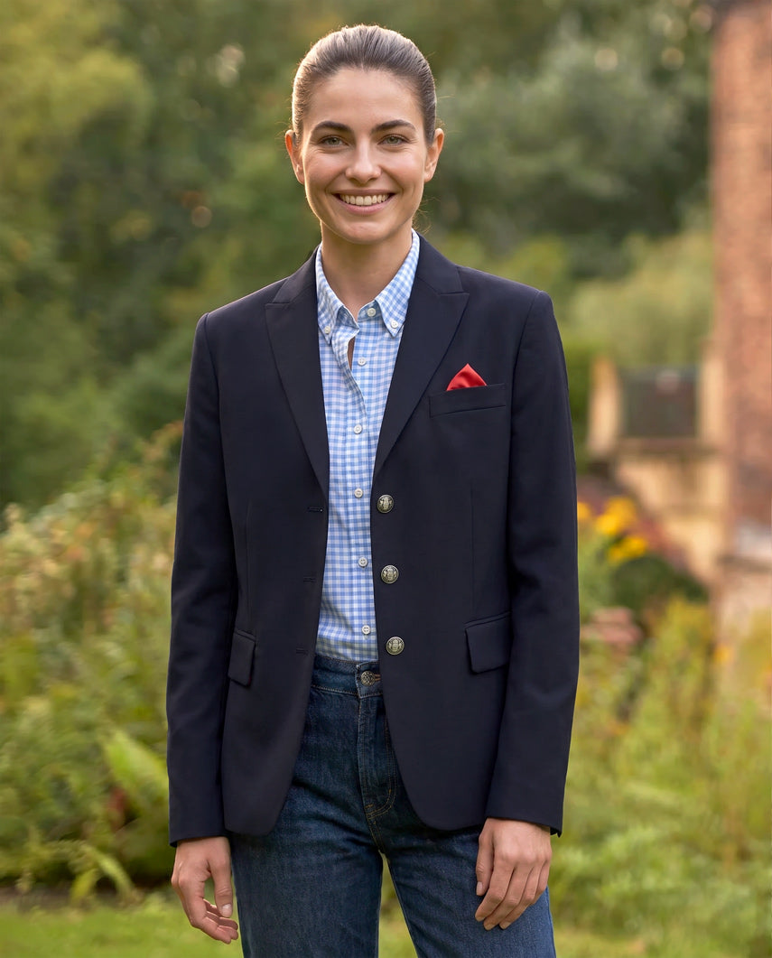 Damenblazer ''Ladiesclub 3-Eye'' aus feinster Wolle in navy