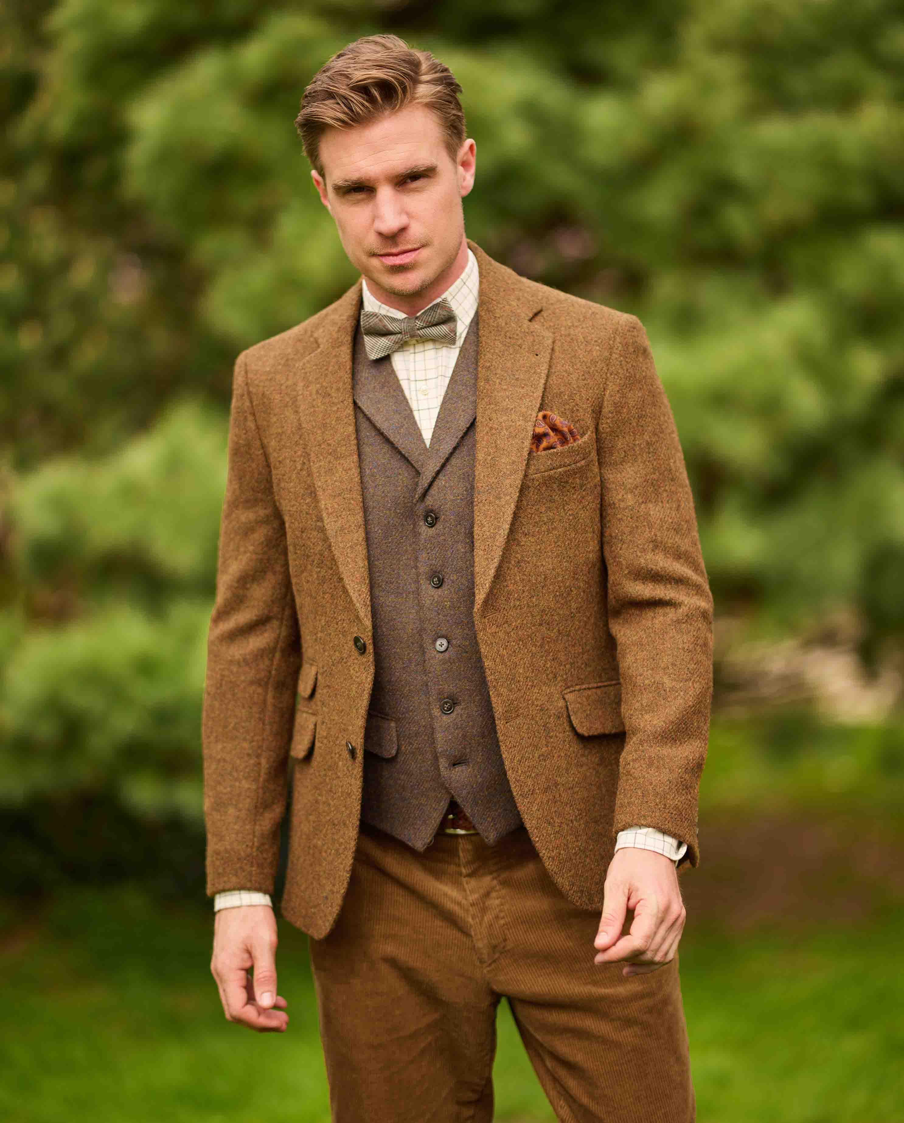 Harris Tweed jacket ''London'' in multicolor rust