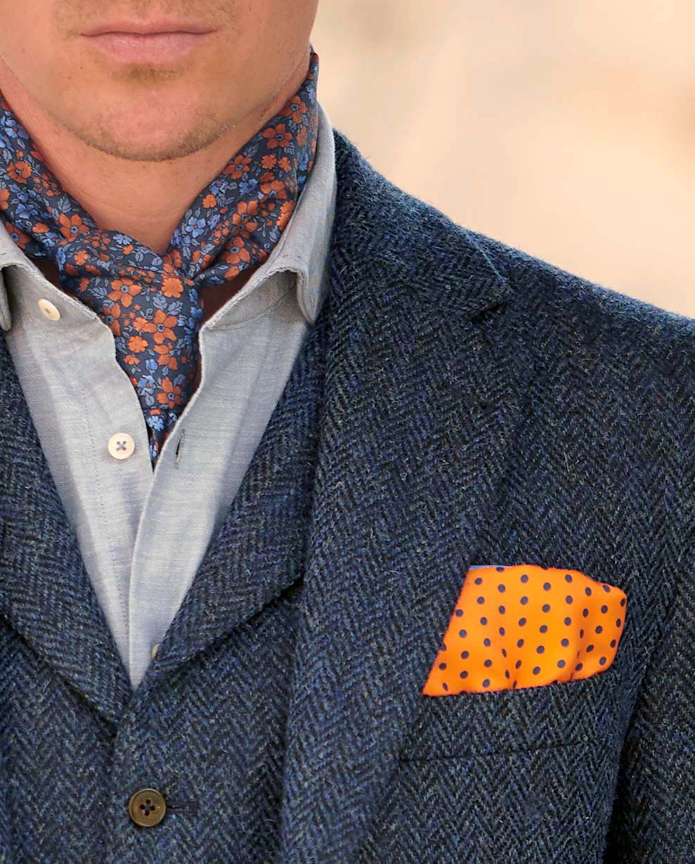 Harris Tweed jacket ''London'' in blue herringbone