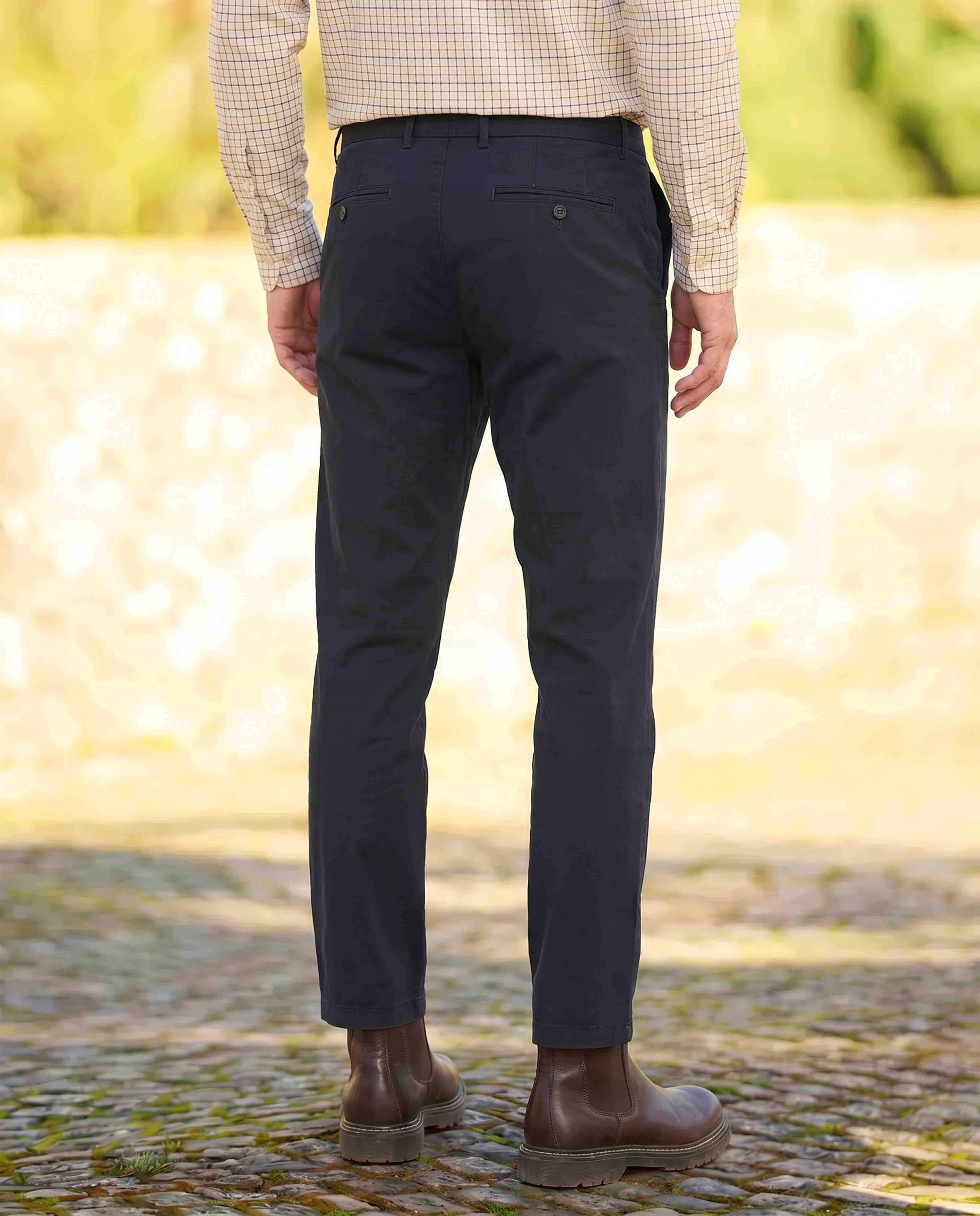 Fine men’s chino “Mr. Jones” in navy