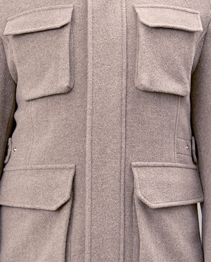 Herren-Fieldjacket „Stanford“ in Taupe – edle Woll-Kaschmir-Qualität