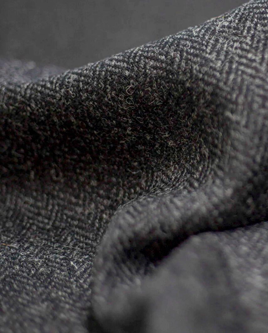Harris Tweed Mütze "Henry Cap" in charcoal