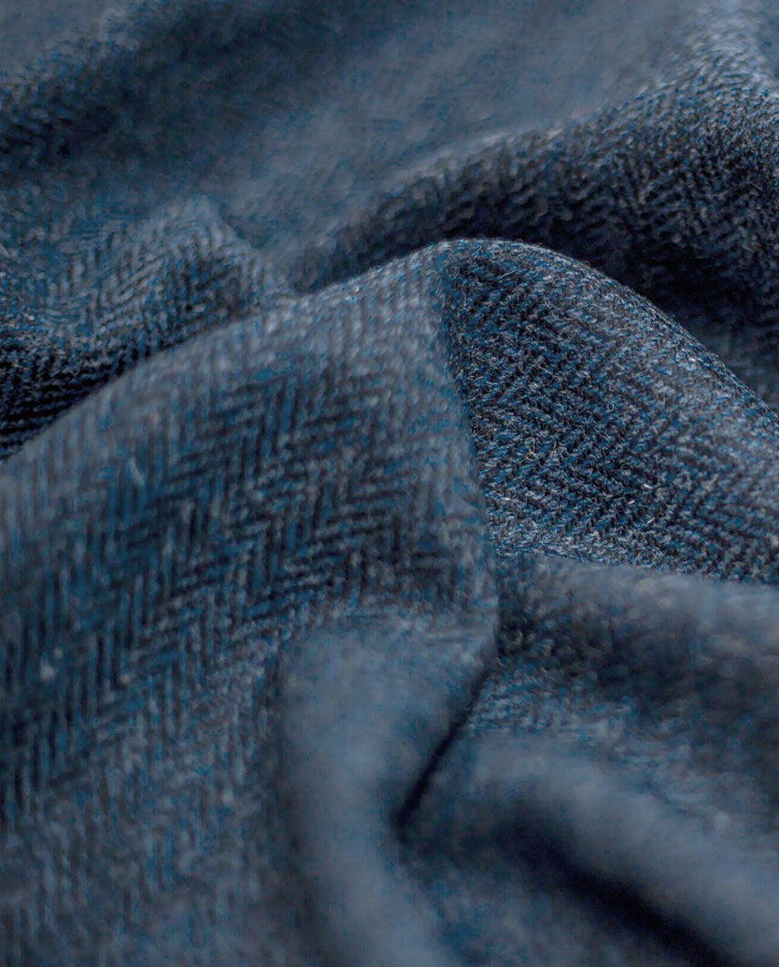 Harris Tweed Hose ''Mr. Miller " in blue herringbone