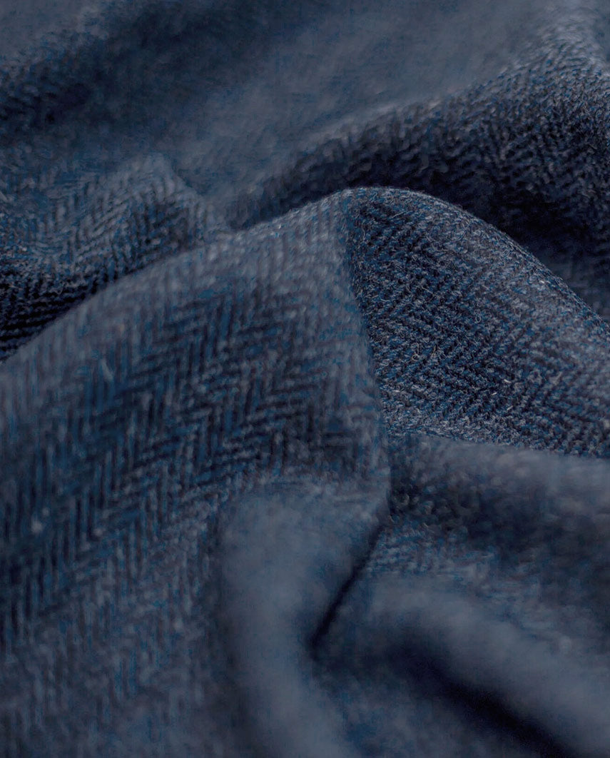 Harris Tweed pencil skirt in blue Herringbone