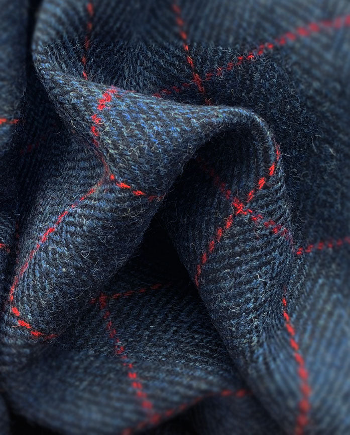 Harris Tweed jacket ''London'' in red overcheck