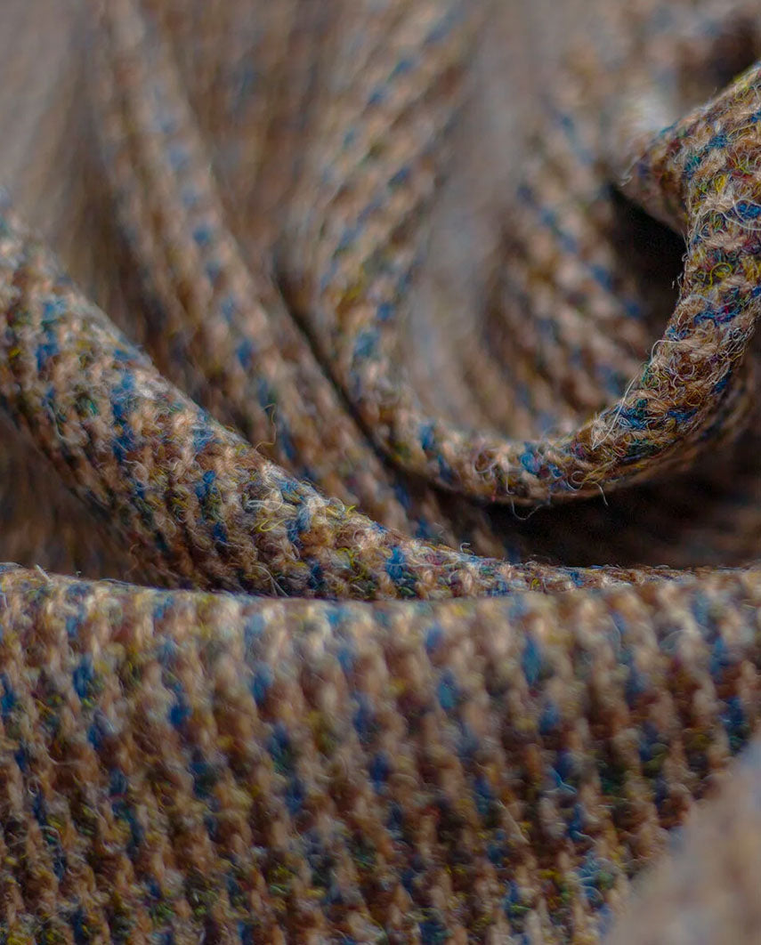 Henry Cap - Harris Tweed Mütze in buntem Hahnentritt