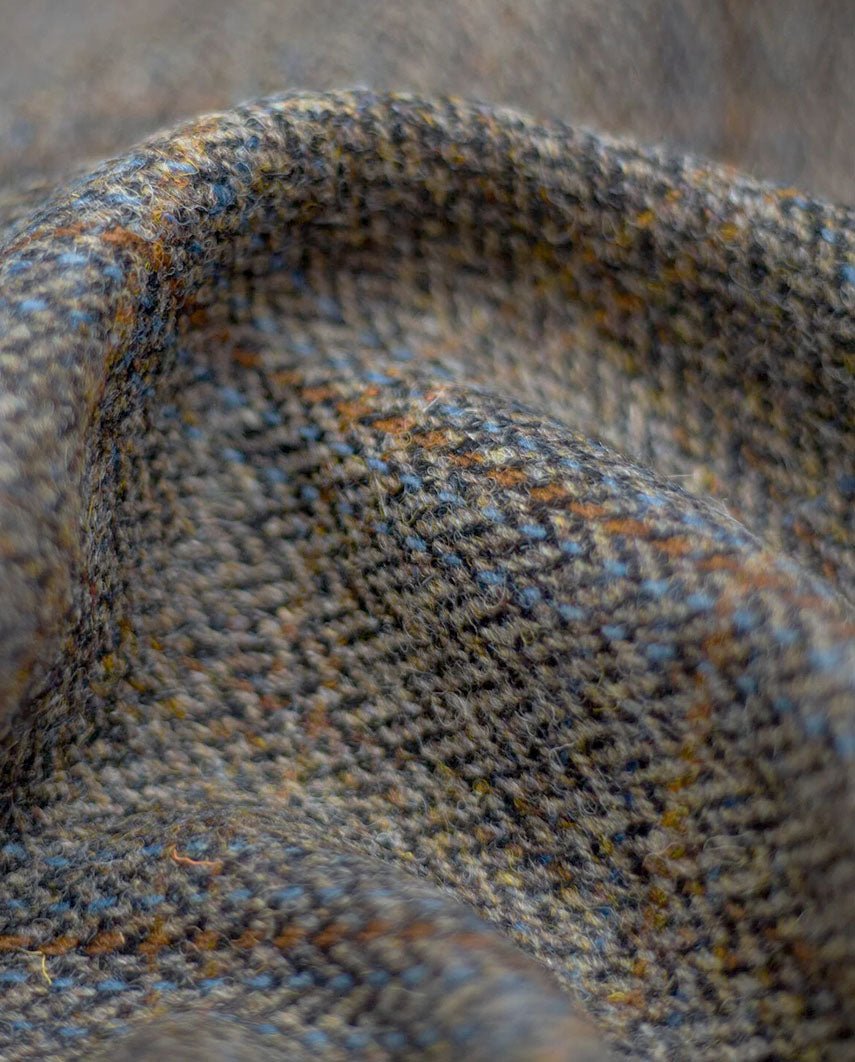 Bleistiftrock aus Harris Tweed in green blue Herringbone - Wellington of Bilmore