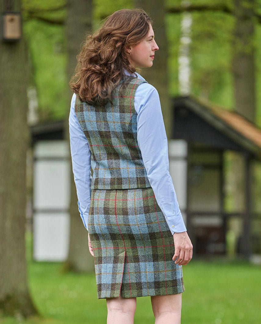 Harris Tweed Pencil Skirt in Highland Check