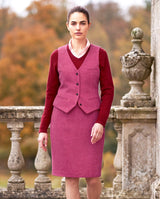 Bleistiftrock aus Harris Tweed in Pink Tweed