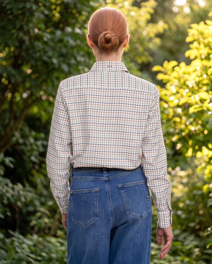 Button-Down Damenbluse "Stella" in Tattersall - Wellington of Bilmore