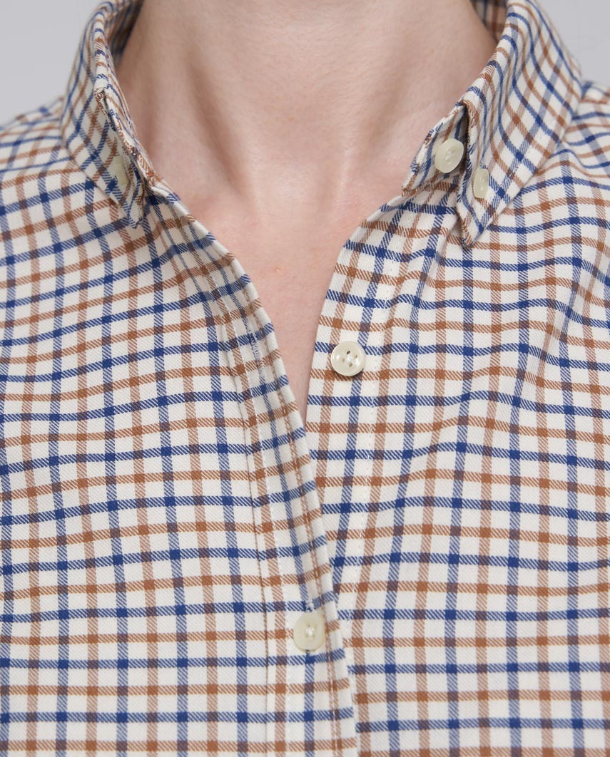 Button-Down Damenbluse "Stella" in Tattersall - Wellington of Bilmore