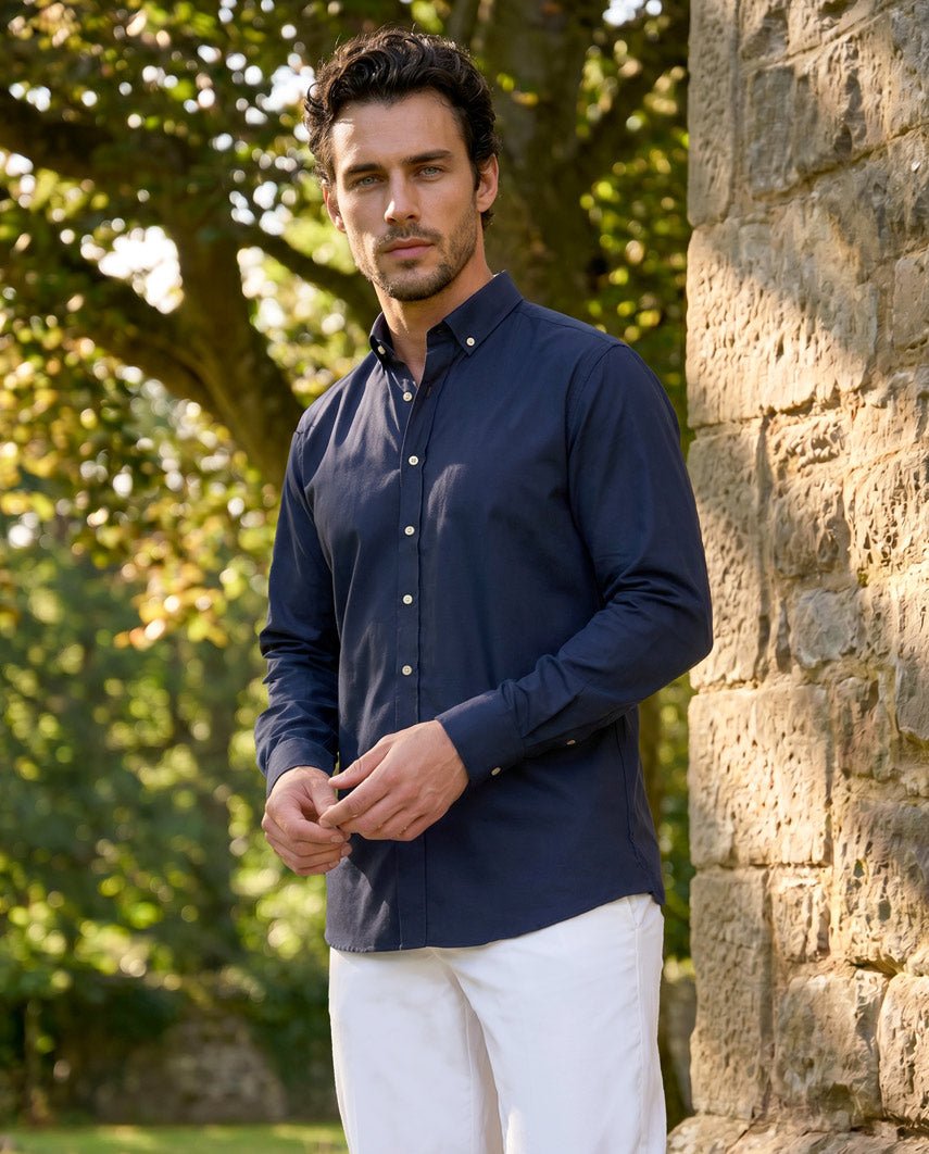 Button Down Hemd ''Steward'' in navy - Wellington of Bilmore