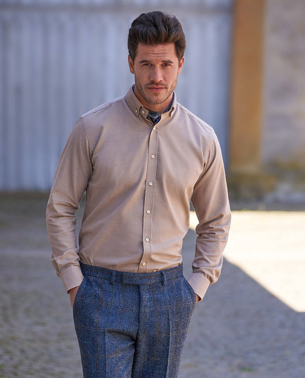 Button Down Hemd "Steward" in sand