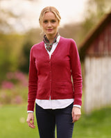 Damen Cardigan "Mara" in red dahlia