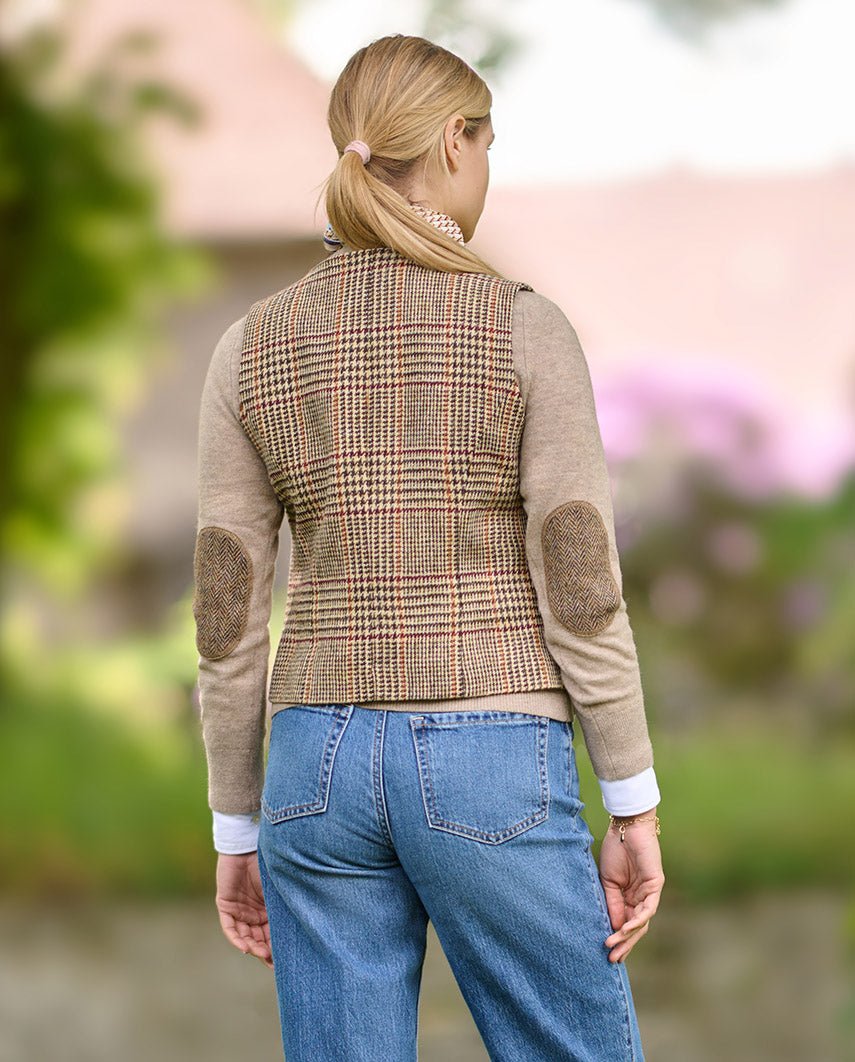 Damen Harris Tweed Weste "Lea" in scottish check - Wellington of Bilmore