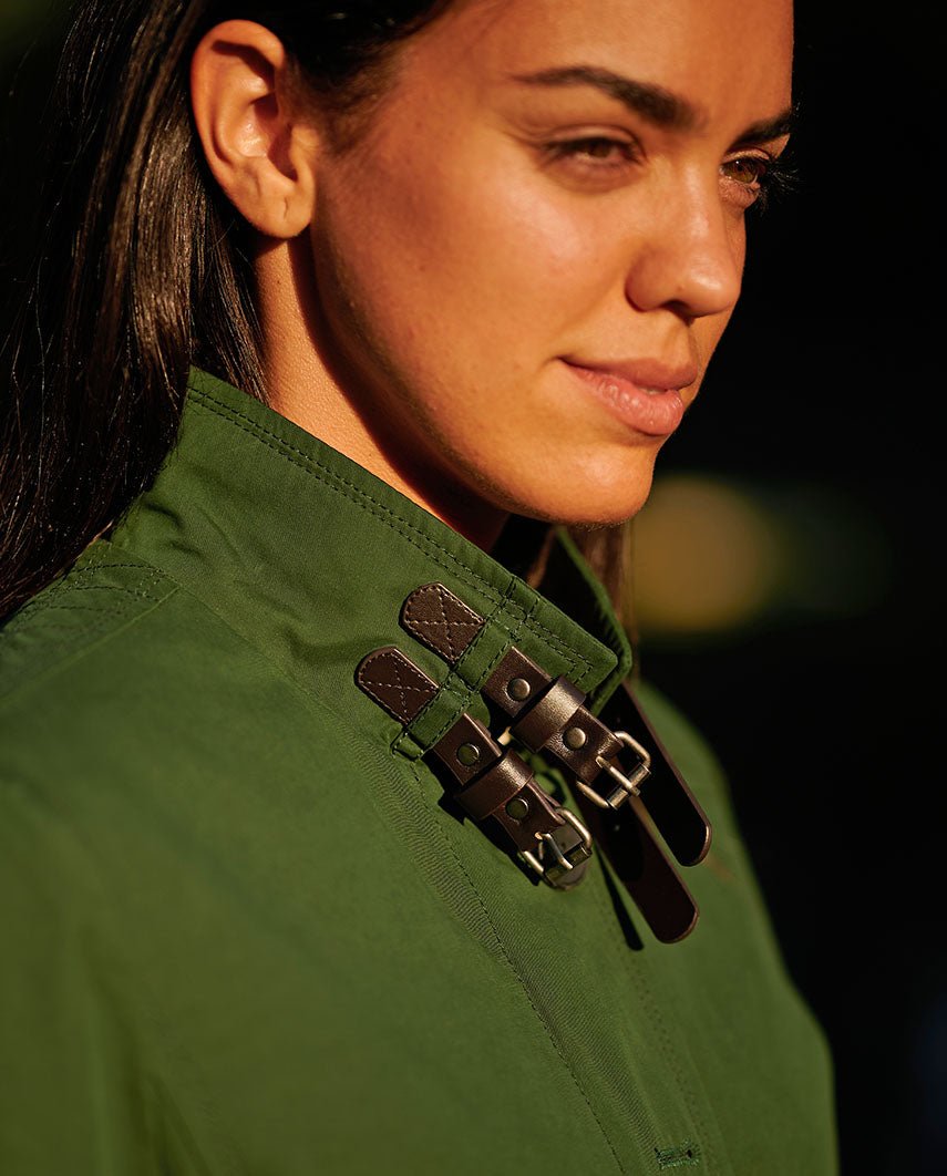 Damen Kurzmantel ''Victoria'' in racing green - Wellington of Bilmore