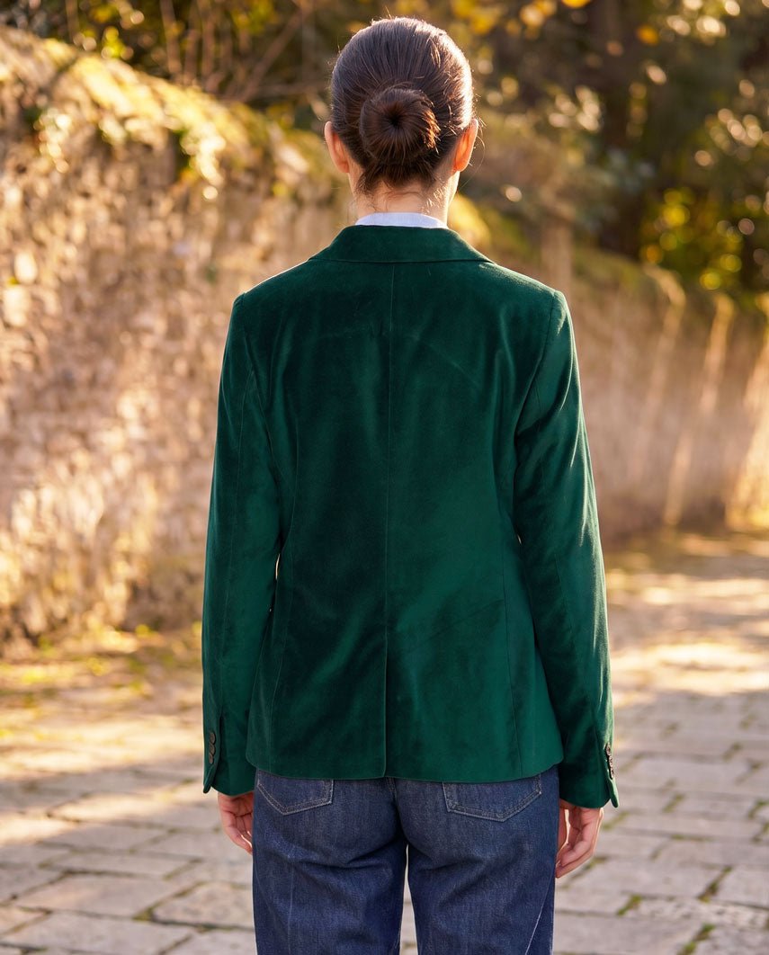 Damen Samtblazer "Ami" in forest - Wellington of Bilmore